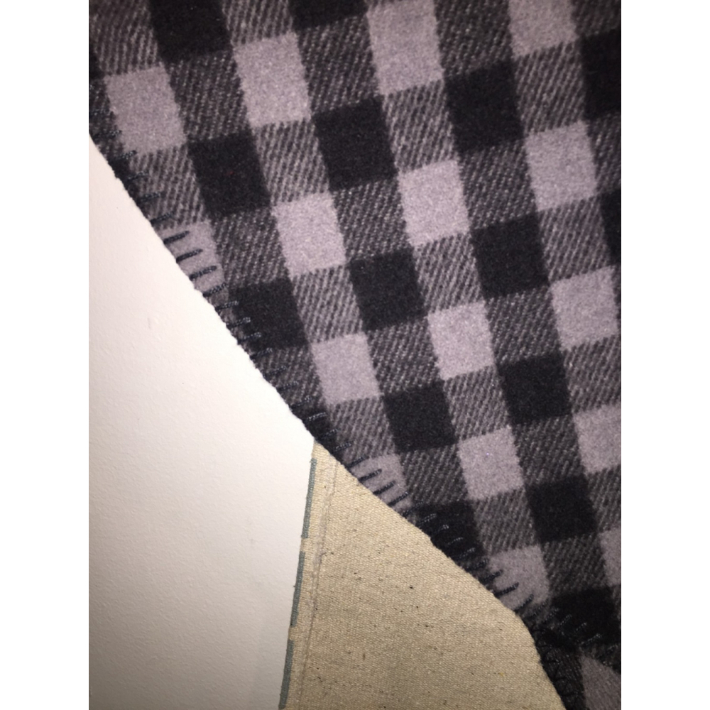 Stormy Kromer Wool Buffalo Plaid Gray Black Poncho Cape Shawl Women’s OS New - Picture 7 of 10